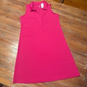 Lou & Grey XS Vibrant Pink Collared Sleeveless Dress | NWT Never Worn